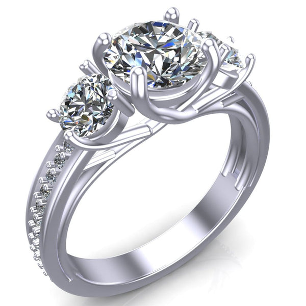 Yesterday,Today and Always Three Stone Ring - DAKO Jewelry Designs