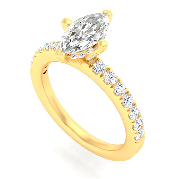 14 Karat Diamond Bridal Engagement Ring - DAKO Jewelry Designs