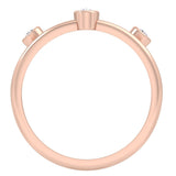 14 Karat Gold Diamond Three Row Layered Ring - DAKO Jewelry Designs