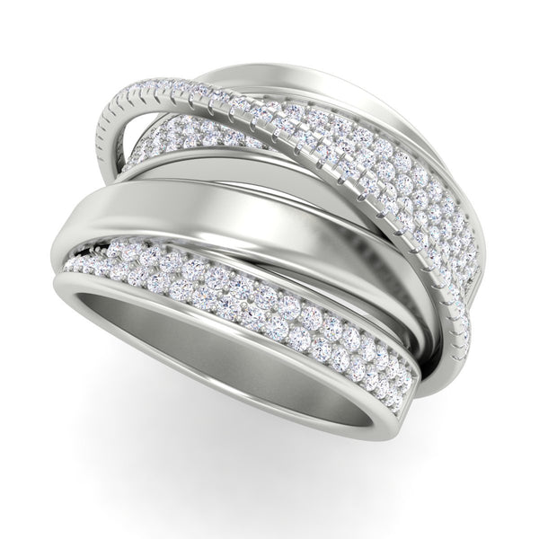 14 Karat Gold Two-Tone Diamond Ring - DAKO Jewelry Designs