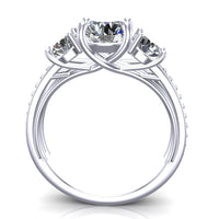Yesterday,Today and Always Three Stone Ring - DAKO Jewelry Designs