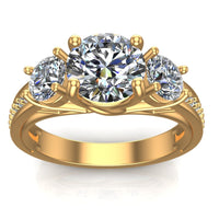 Yesterday,Today and Always Three Stone Ring - DAKO Jewelry Designs