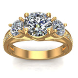 Yesterday,Today and Always Three Stone Ring - DAKO Jewelry Designs