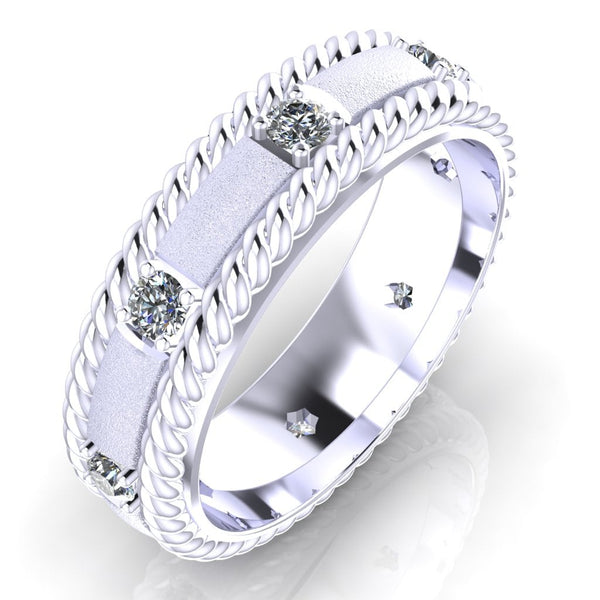 Lasso of Truth Men's Wedding Ring V1 - DAKO Jewelry Designs