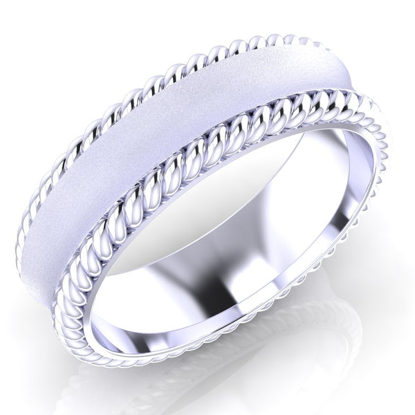 Concave Men's Wedding Ring - DAKO Jewelry Designs