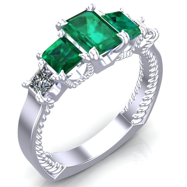 Emerald and Diamond Ring - DAKO Jewelry Designs