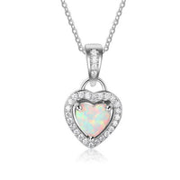 Opal Heart necklace - DAKO Jewelry Designs