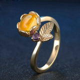 Flower Natural Citrine - DAKO Jewelry Designs