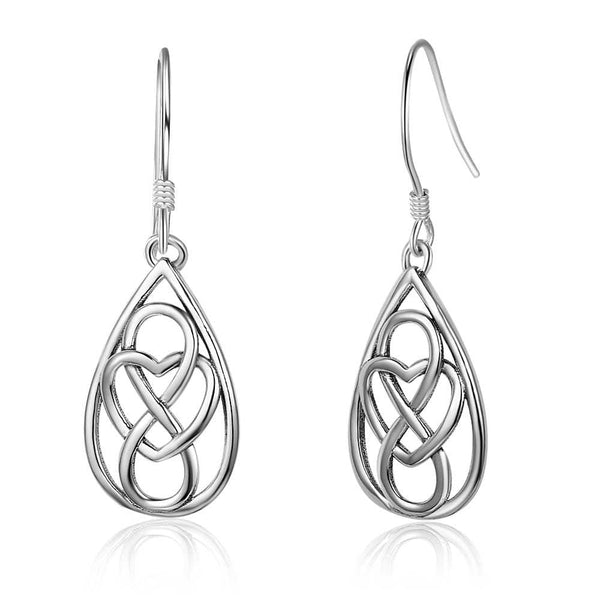 Vintage Heart Knot  Dangle Earrings - DAKO Jewelry Designs