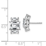 Past present and future moissanite emerald earrings - DAKO Jewelry Designs