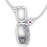 Stethoscope Personalized Necklace - On The Spot Jewelers