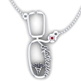Stethoscope Personalized Necklace - On The Spot Jewelers