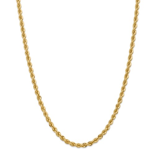 14K YELLOW GOLD 5mm SOLID ROPE CHAIN - DAKO Jewelry Designs